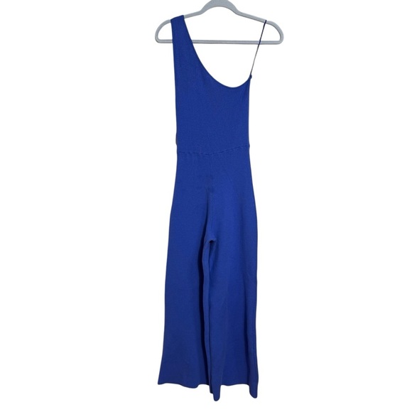 Free People beach Waverly Ribbed Jumpsuit One Shoulder size small - Picture 2 of 5